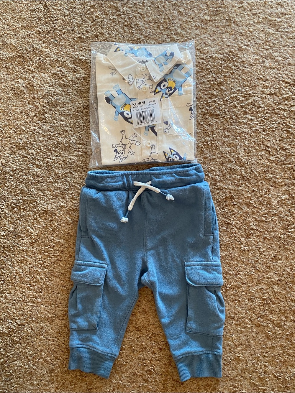 Bluey button down shirt with pants